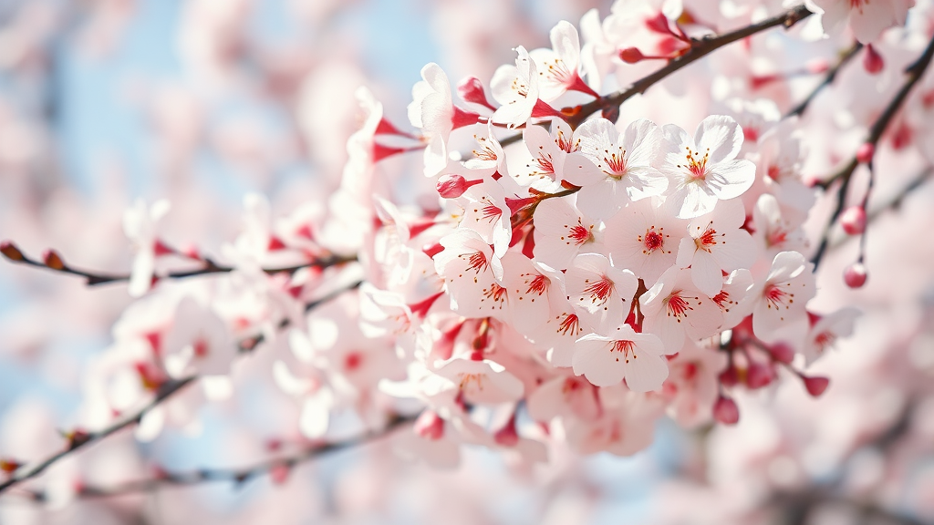 벚꽃 꽃말의 깊이 (realistic 스타일)
