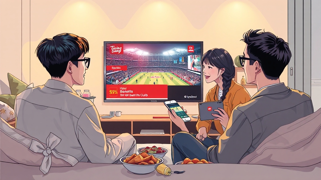 배민클럽 TV 연동, 얼마나 저렴할까? (illustration 스타일)