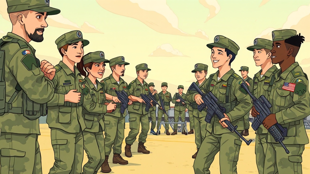 카투사 복무: 훈련, 업무, 장단점 (cartoon 스타일)