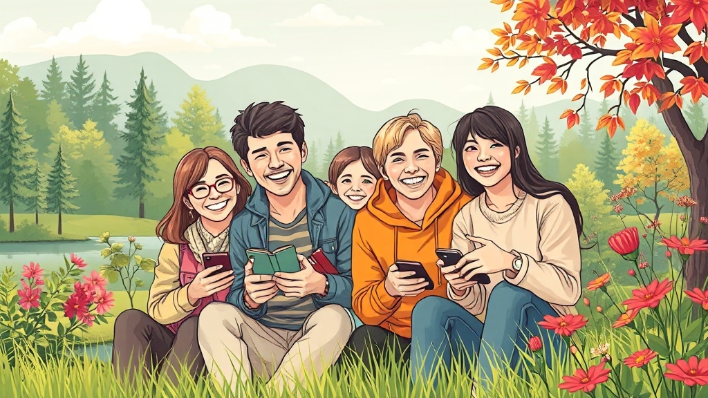 사회적 관계 유지와 삶의 목적 (illustration 스타일)