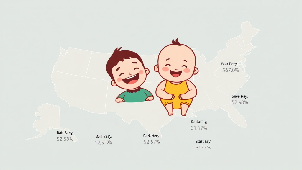 지역별 출산지원금 비교: 우리 동네 지원금 확인하기 (illustration 스타일)