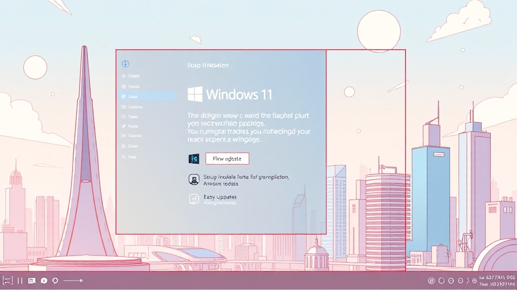 윈도우 11 업데이트 방법 (illustration 스타일)