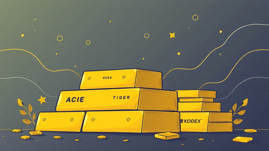 주요 금 ETF 종목 분석 (illustration 스타일)