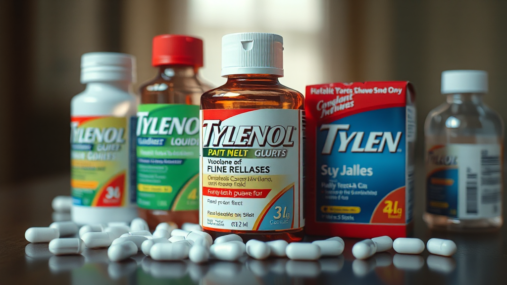 타이레놀 종류별 특징 & 선택 (realistic 스타일)