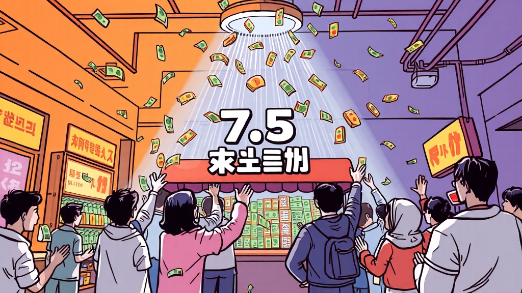 1등 당첨 결과 및 당첨금 (cartoon 스타일)