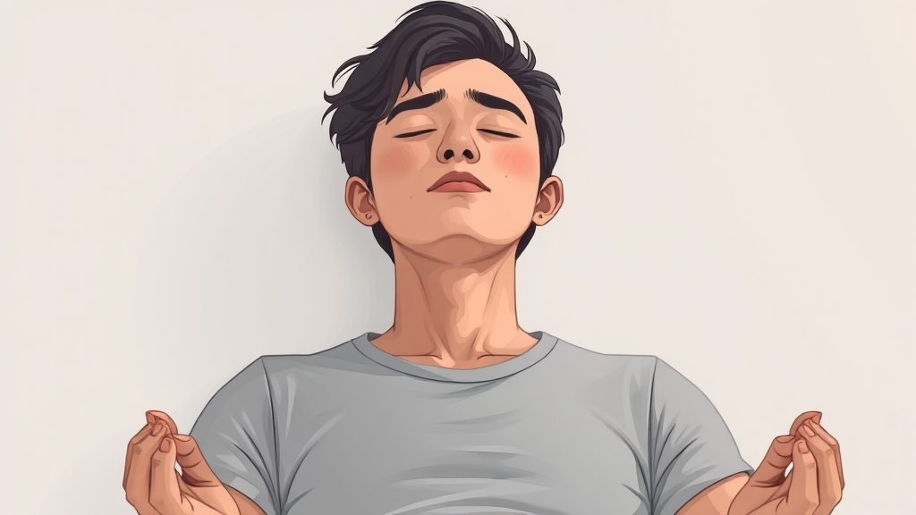 스트레스 관리와 심리적 안정 (illustration 스타일)