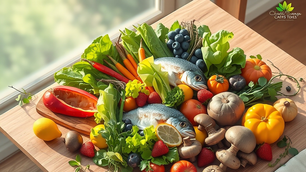 항암 음식 TOP10 (illustration 스타일)