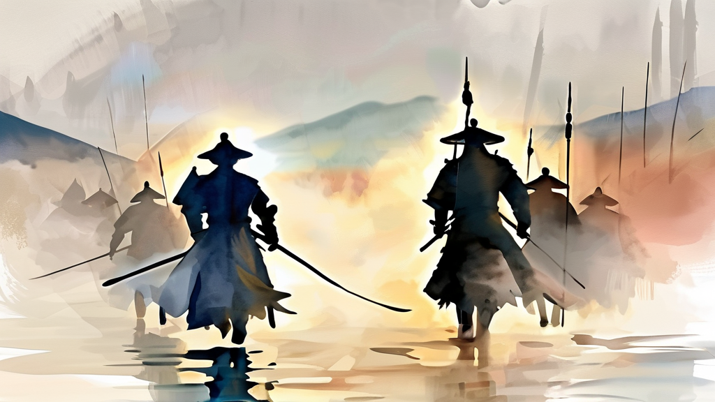 조선 중기 왕들의 이야기: 안정과 혼란 속에서 (watercolor 스타일)
