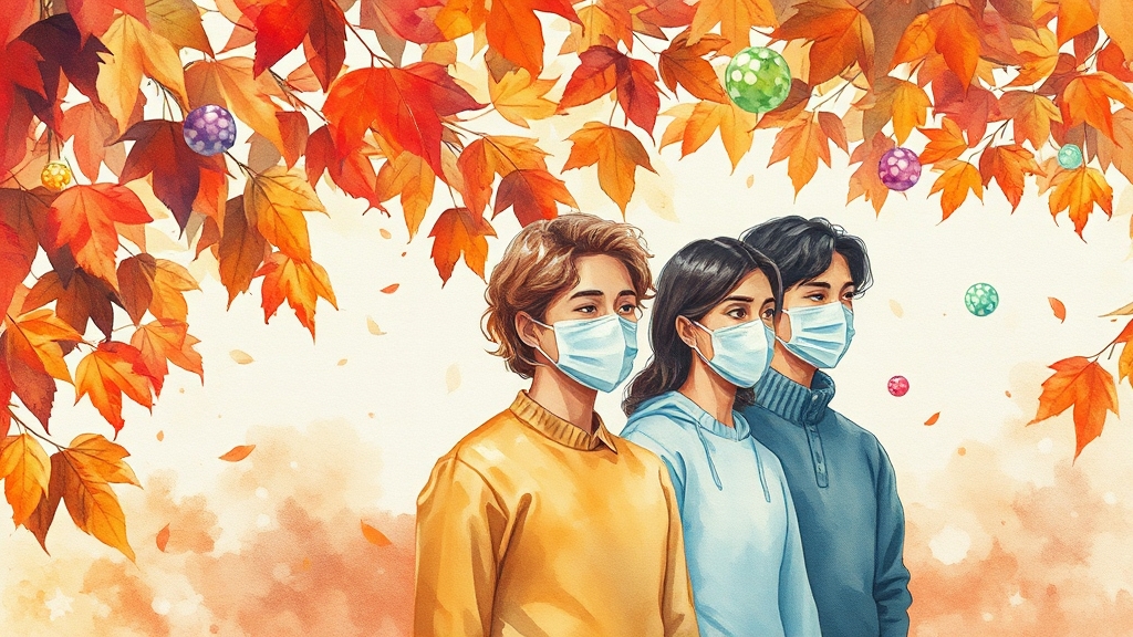 환절기 면역력, 왜 떨어질까? (watercolor 스타일)