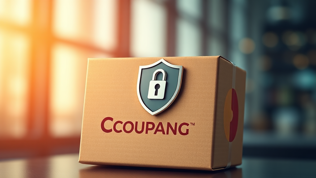 쿠팡 계정 보안 강화 (realistic 스타일)