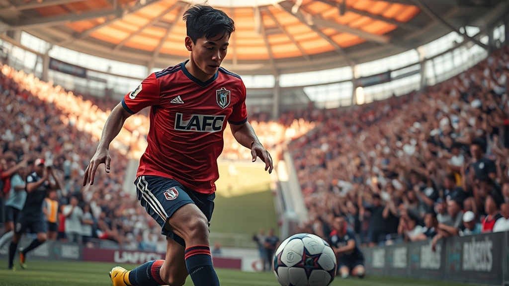 LA FC 데뷔전 하이라이트 (realistic 스타일)