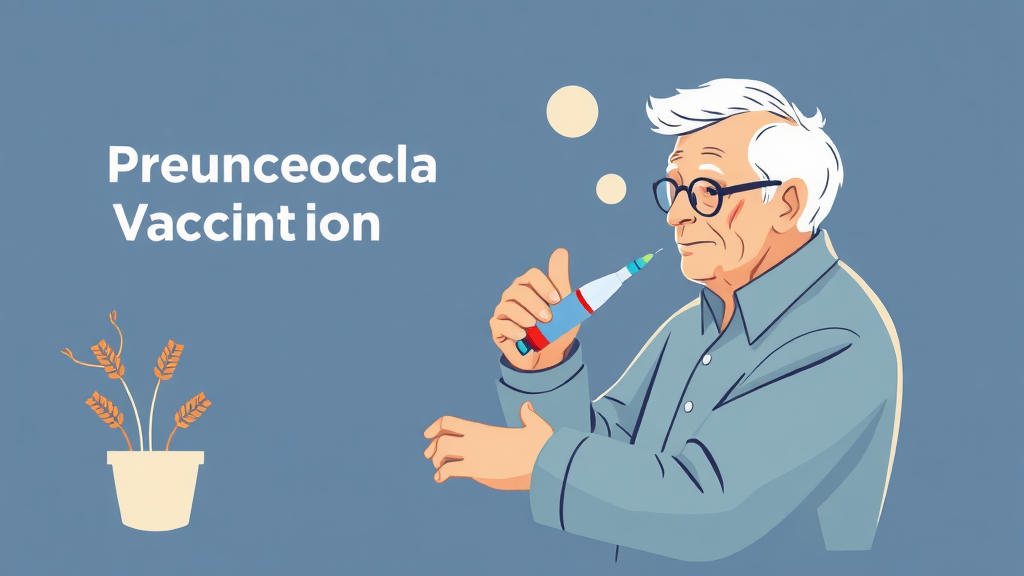 폐렴구균 예방접종, 왜 중요할까요? (illustration 스타일)