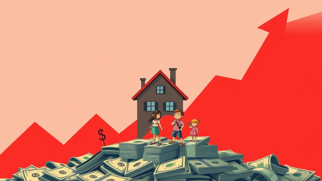 주택담보대출 금리 상승 (illustration 스타일)