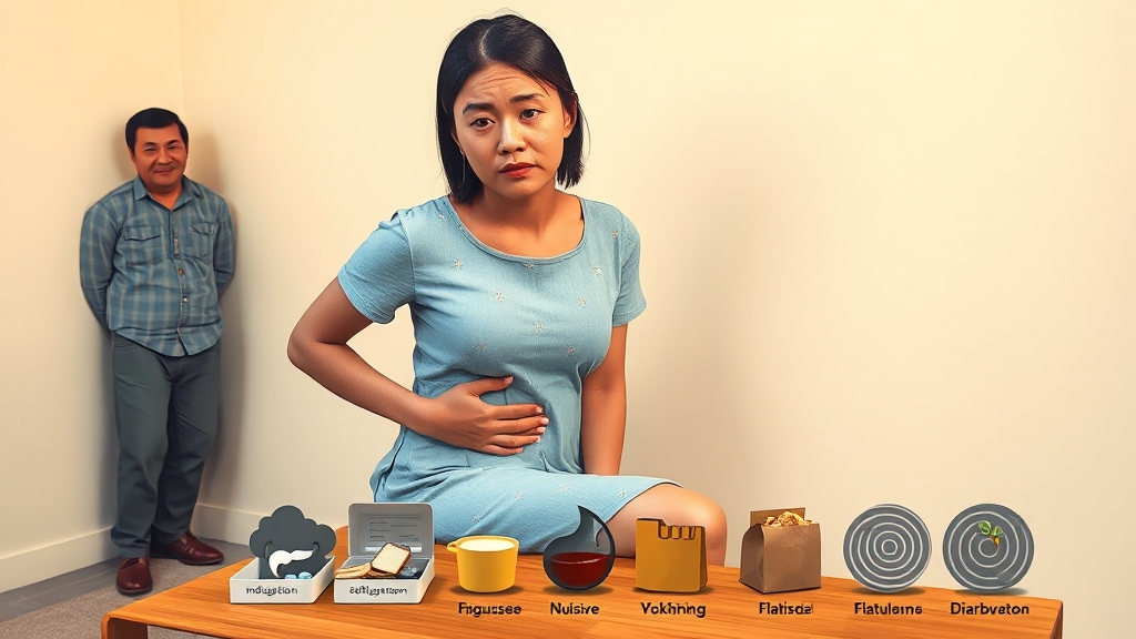 급체 주요 증상 7가지 (realistic 스타일)