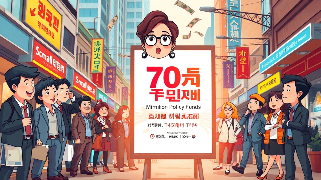 정책자금 7천만원, 왜 중요할까요? (cartoon 스타일)