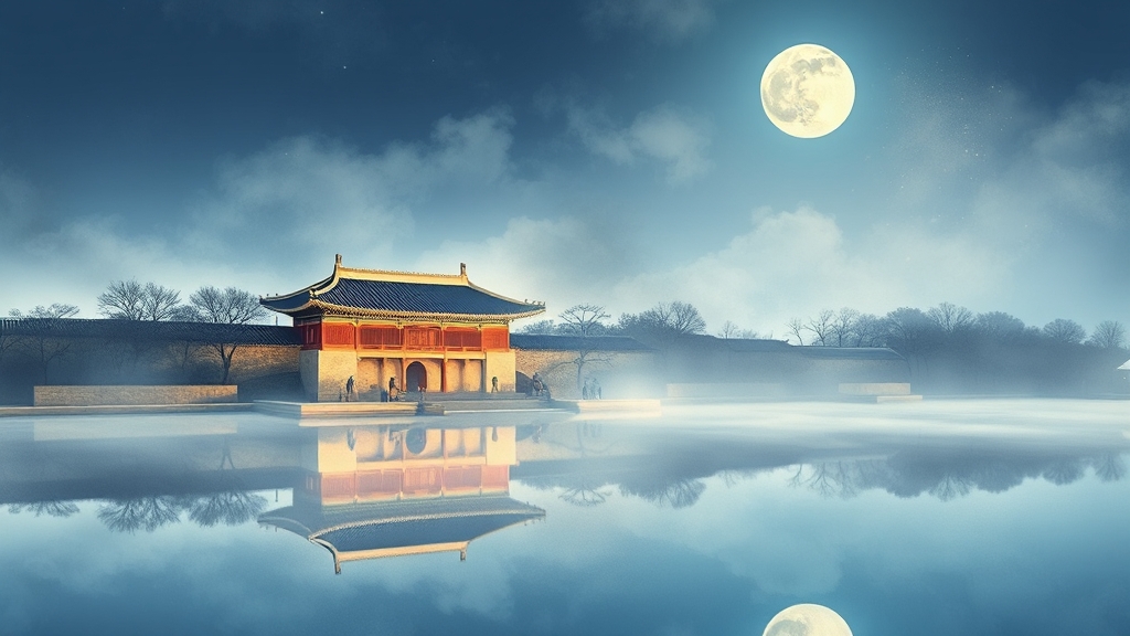 관람 시간 및 코스 (watercolor 스타일)