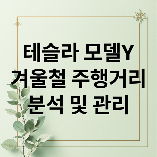 테슬라 모델Y
겨울철 주행거리
분석 및 관리 (테슬라 모델Y RWD LFP 배터리 겨울철 주행거리)