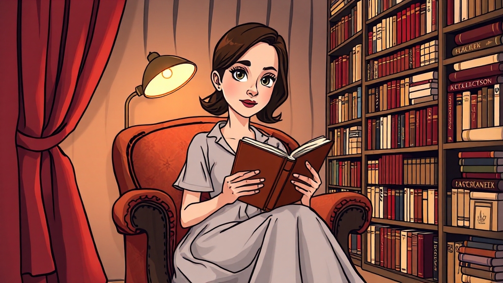 독서를 통한 성장 (cartoon 스타일)