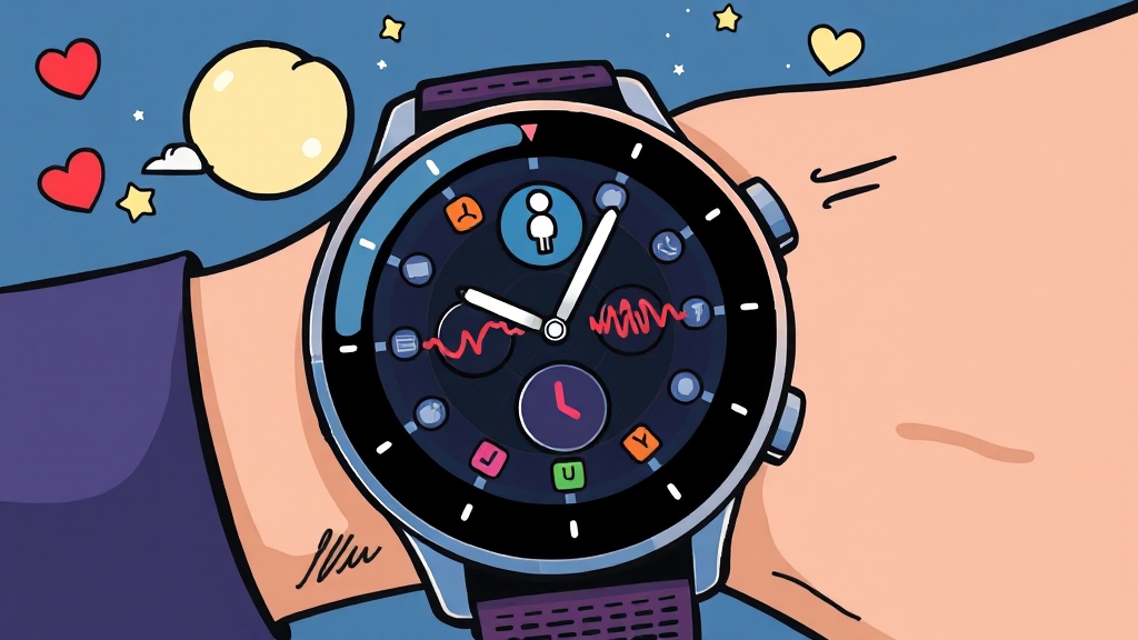 건강 관리 기능 (cartoon 스타일)