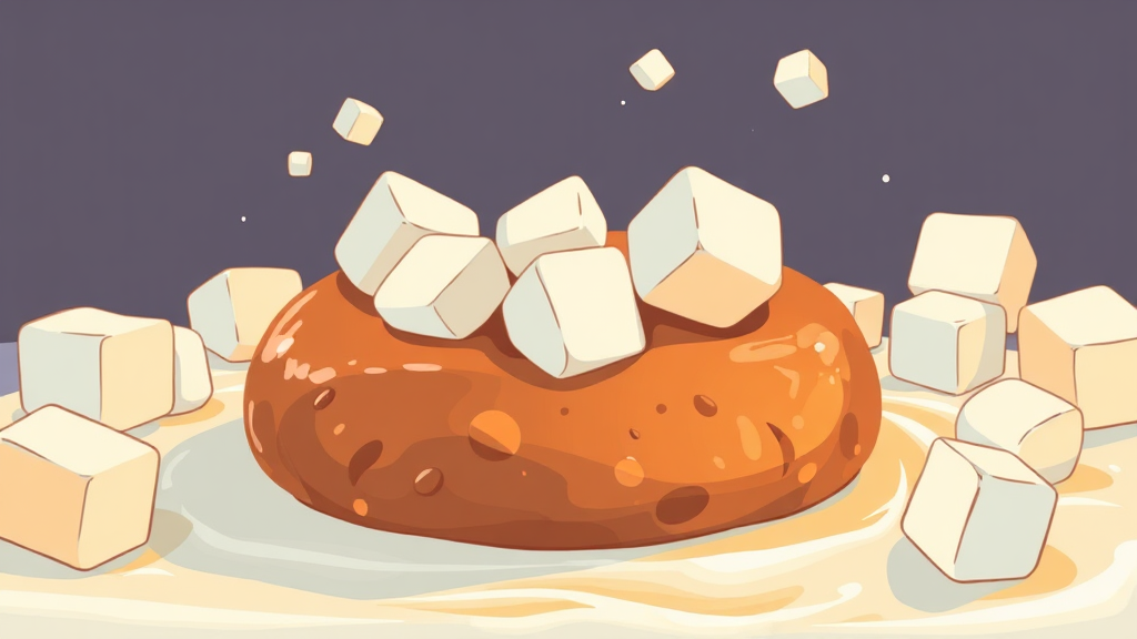 두쫀쿠 반죽의 비밀: 쫀득함의 비결 파헤치기 (illustration 스타일)