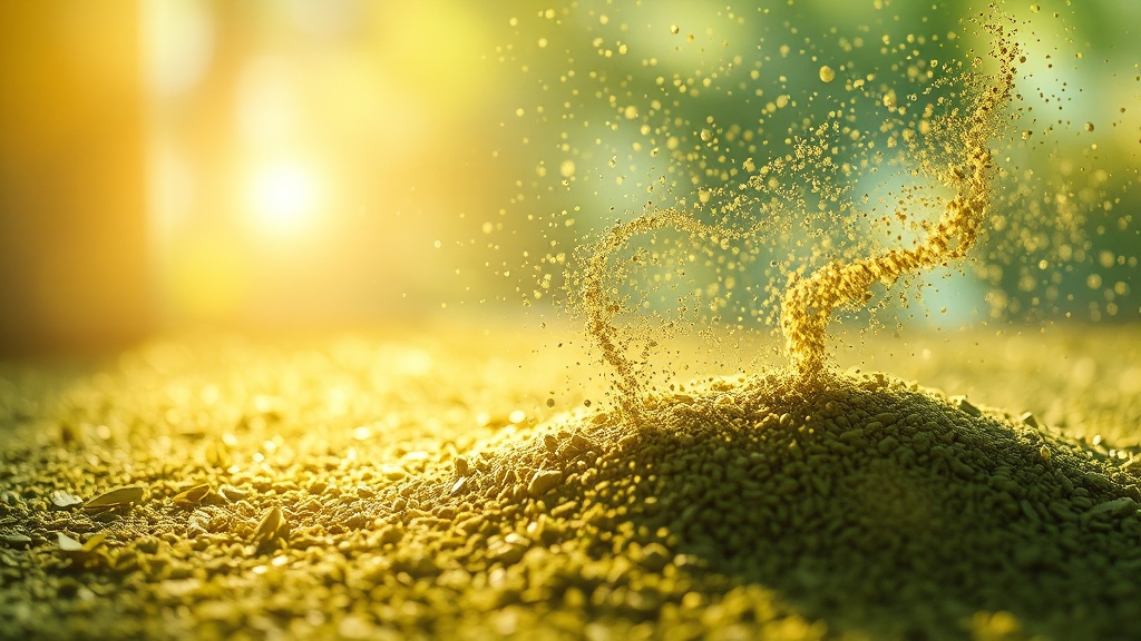 녹차 가루 꿈 해몽 (realistic 스타일)