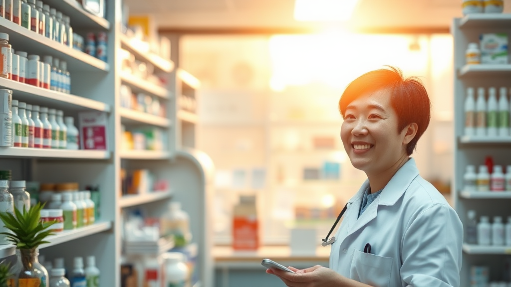 약사 현숙의 삶과 근황 (realistic 스타일)