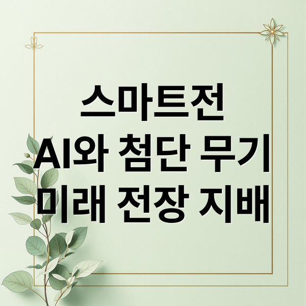 스마트전
AI와 첨단 무기
미래 전장 지배 (미국의 마두루 생포 작전과 이번 이란 전쟁 발발 부분에서 스마트전이 왜 중요한지, 어떤 역할을 했는지 알려줘)