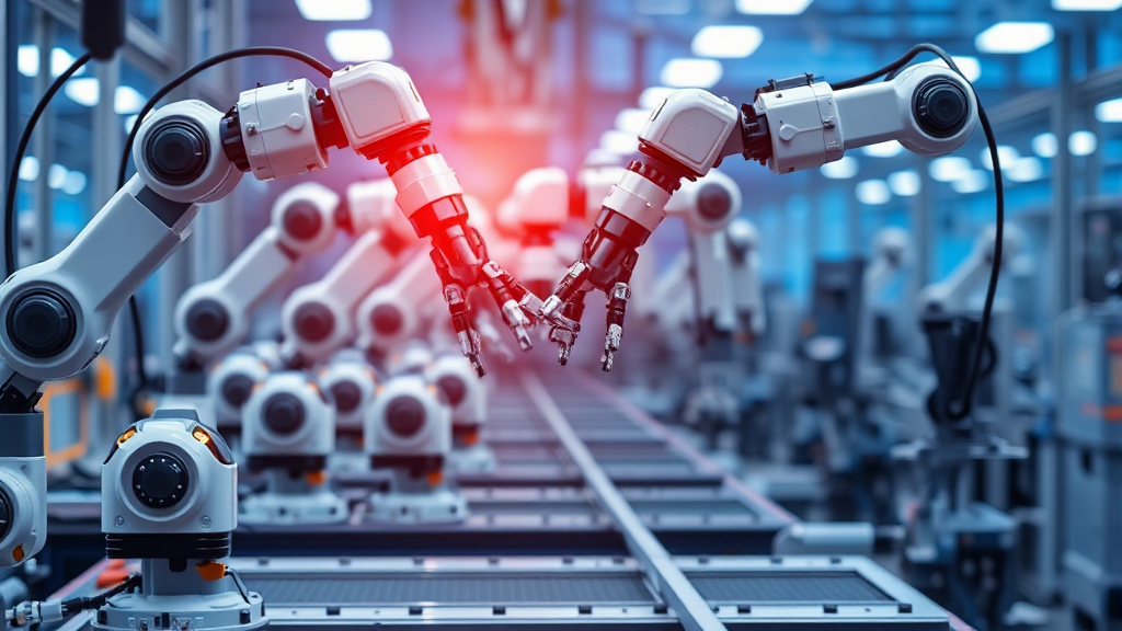 국내 로봇 산업 현황과 과제, 경쟁력 강화 방안은? (realistic 스타일)