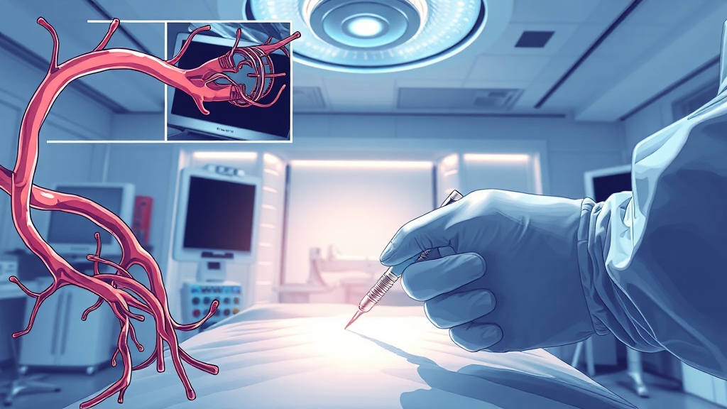 뇌동맥류 치료 방법 (illustration 스타일)
