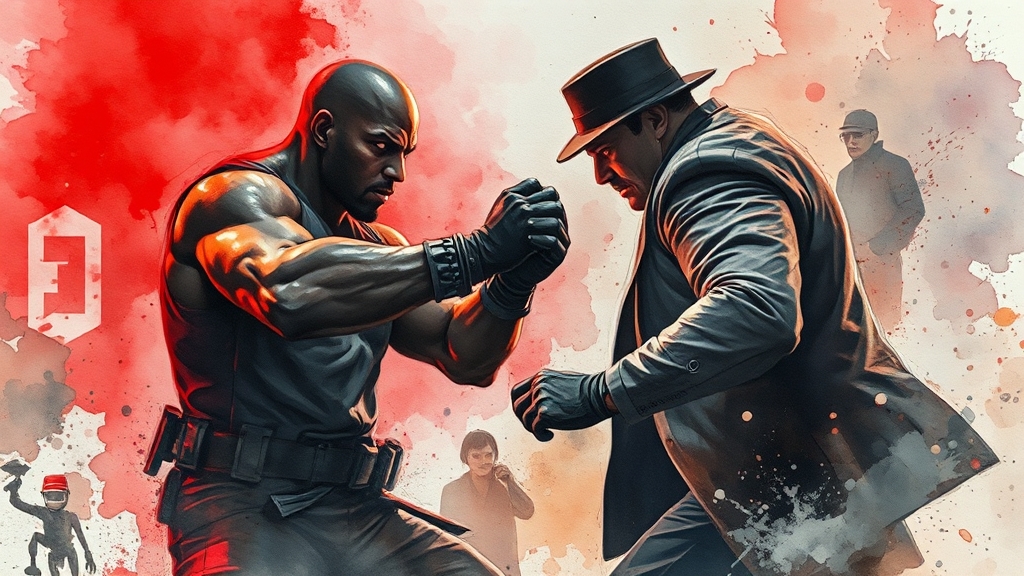 블랙컴뱃 15: 주요 선수 & 매치 분석 (watercolor 스타일)