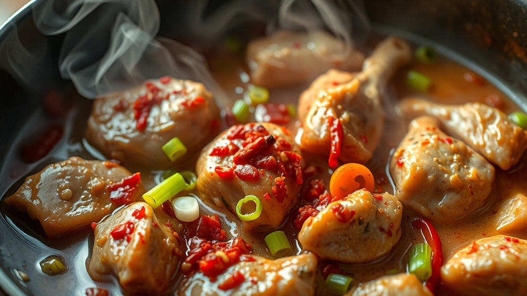 양념 배어들기 및 간 맞추기 (realistic 스타일)