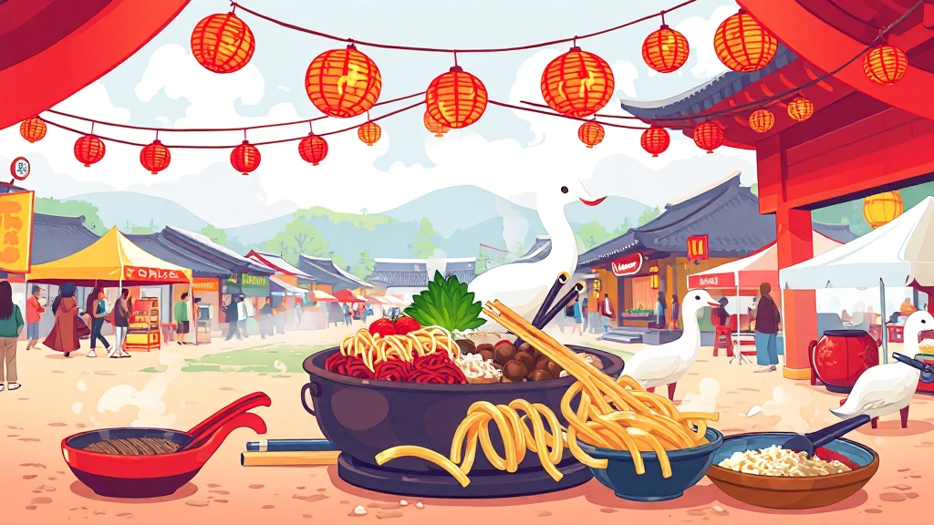 먹거리존 & 저잣거리 (cartoon 스타일)