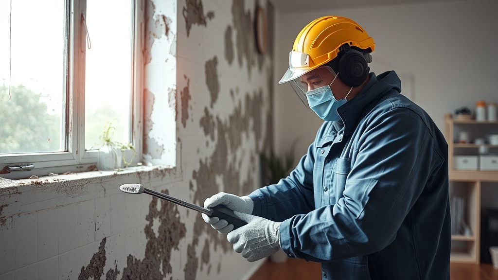 부위별 곰팡이 제거 노하우 (realistic 스타일)