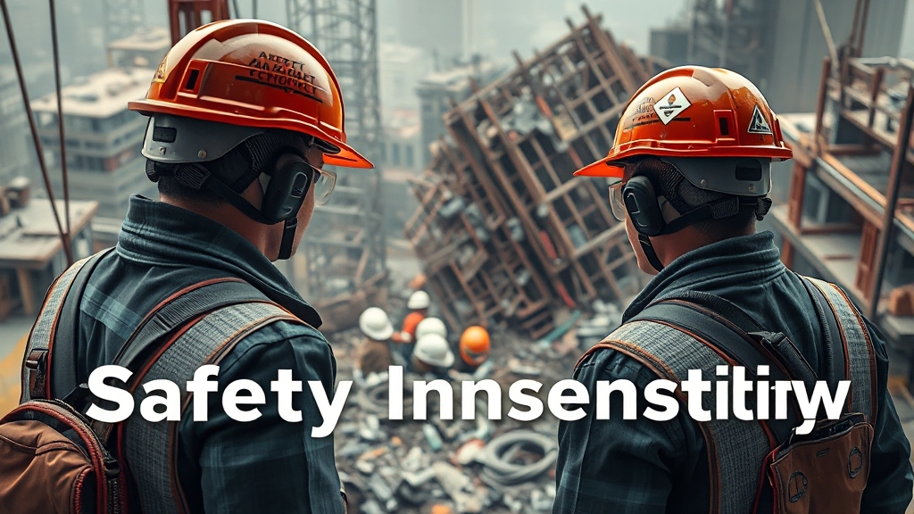 사고 원인 분석: 안전 불감증 실태 (realistic 스타일)