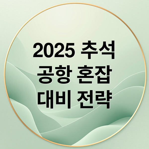 2025 추석
공항 혼잡
대비 전략 (2025 추석 공항 혼잡도 예측)