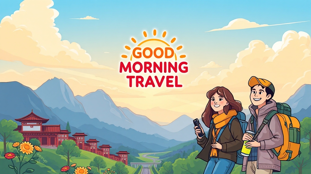 굿모닝여행사, 믿음직한 여행 파트너 (cartoon 스타일)