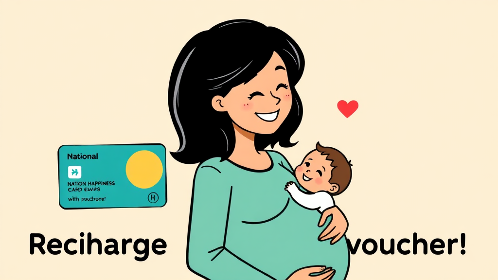 임신 바우처 혜택 (cartoon 스타일)