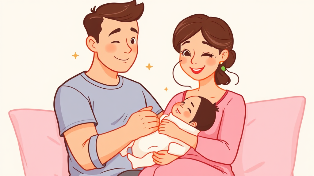 6+6 부모 육아휴직제 혜택 및 활용법 (cartoon 스타일)