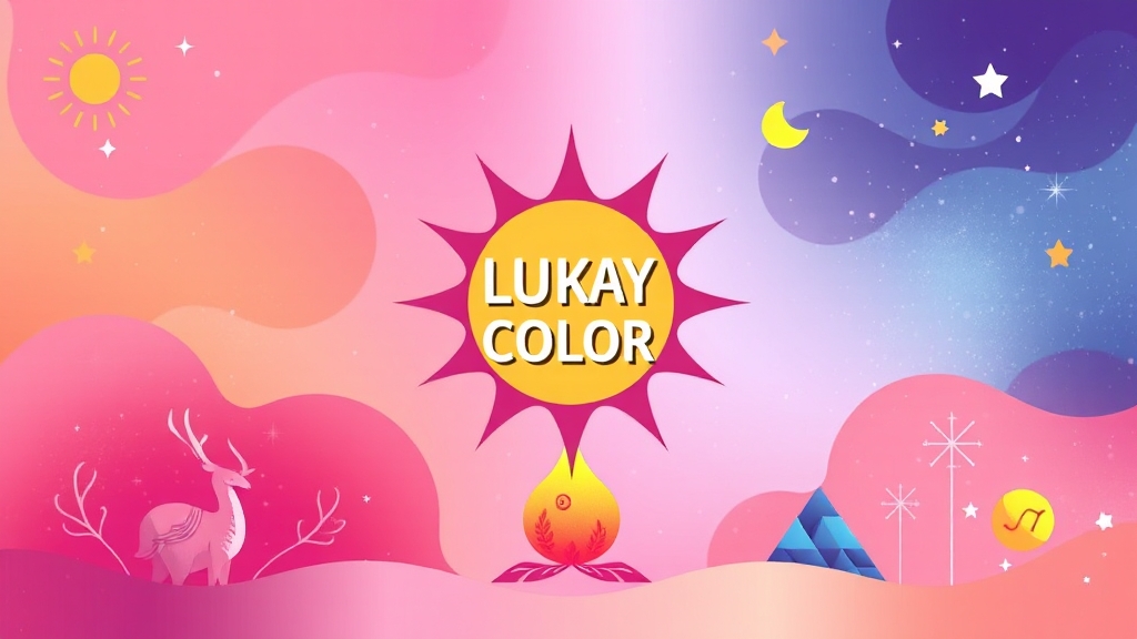 오늘의 띠별 행운 색상 (illustration 스타일)