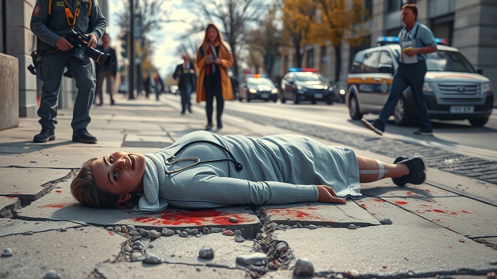 사고 발생 시, 이렇게 대처하세요! (realistic 스타일)