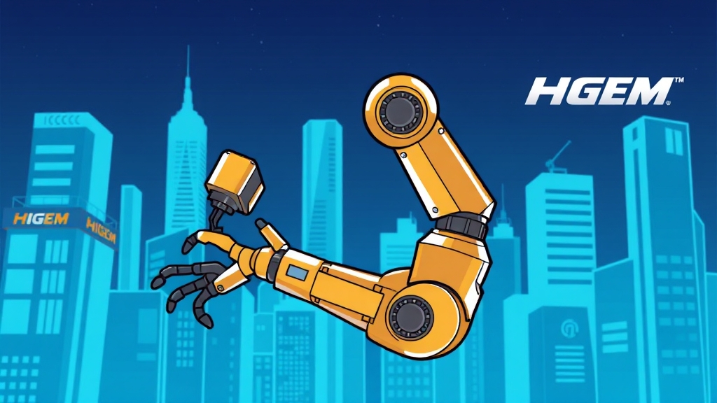 하이젠알앤엠, 로봇 자동화 핵심 기업 (cartoon 스타일)