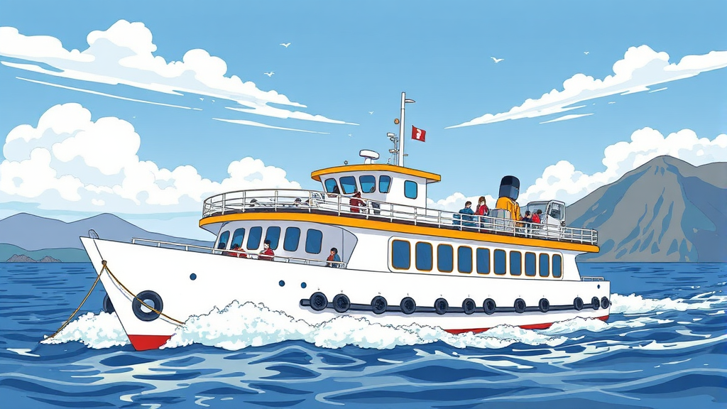 울릉도 배편, 미리 예약해야 하는 이유 (illustration 스타일)