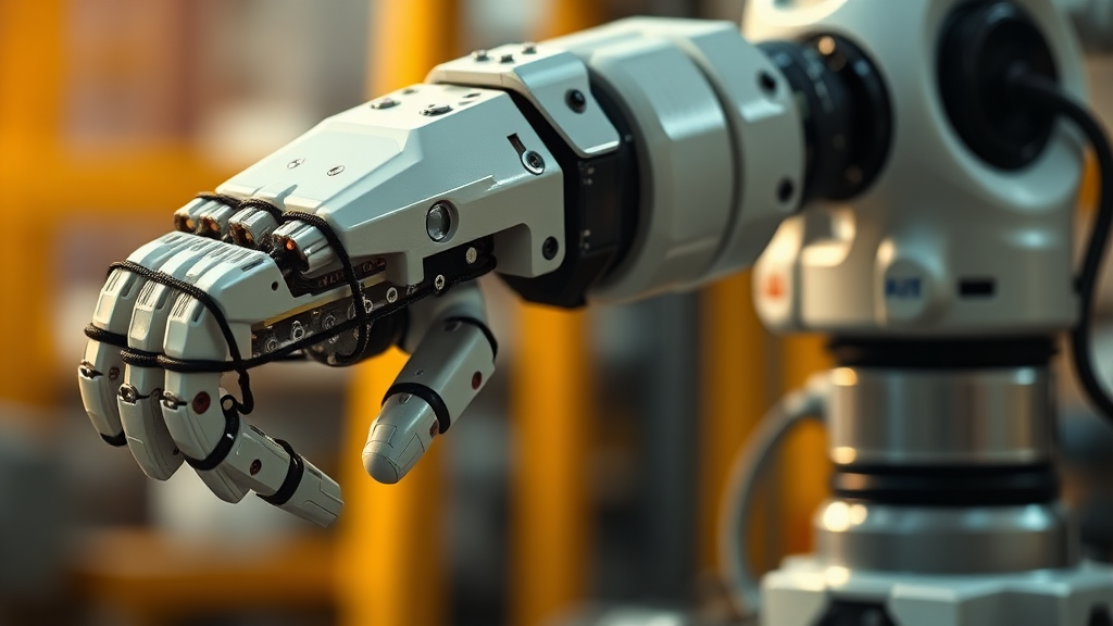 AI 로봇 부품 및 기술 분석 (realistic 스타일)