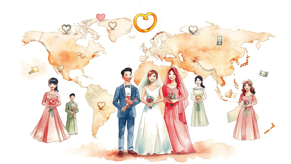 지역별 결혼 지원 정책 비교 (watercolor 스타일)