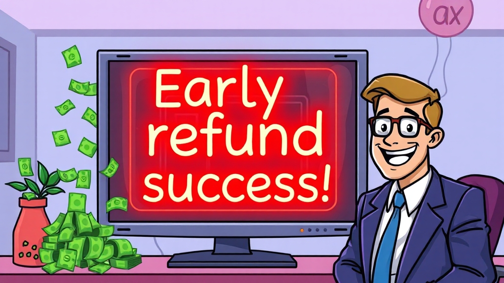 조기환급 신청 절차 상세 가이드 (cartoon 스타일)