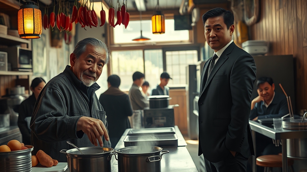 등장인물 관계도: 핵심 연결고리 (realistic 스타일)