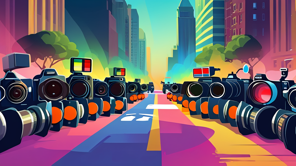 카메라 단속과 경찰 단속, 각각의 특징 (cartoon 스타일)