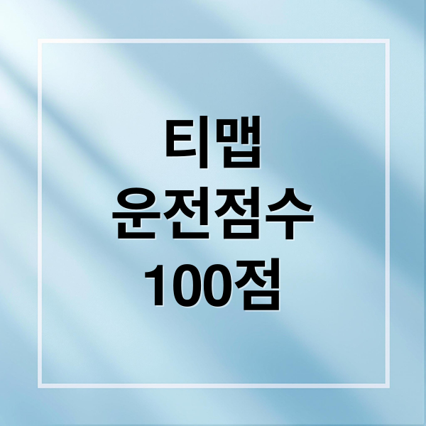 티맵
운전점수
100점 (티맵 운전점수 초기화)
