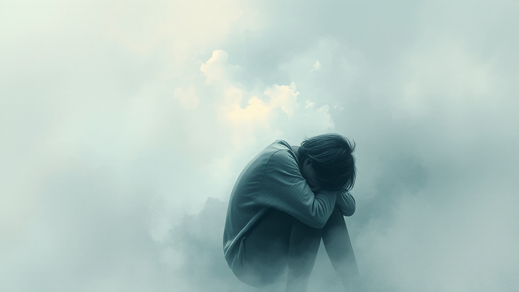 관계 속 부담과 기대감 해소 (watercolor 스타일)