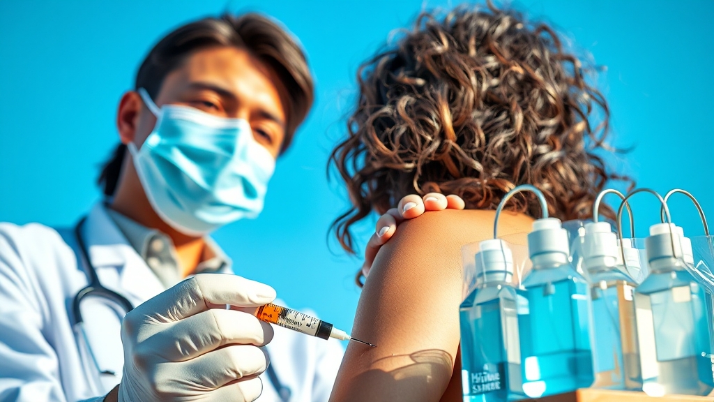 독감 백신 접종 전후 주의사항 (realistic 스타일)